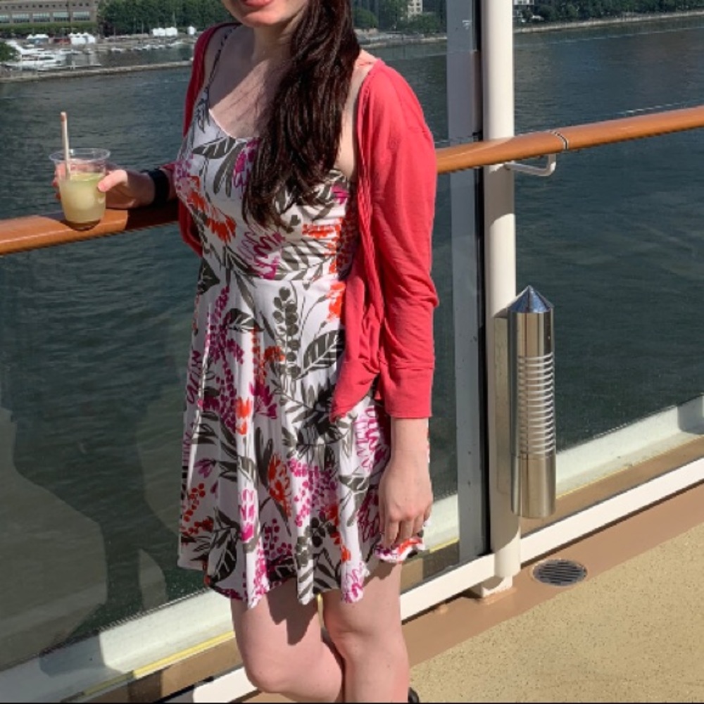 Multicolored strapless dress